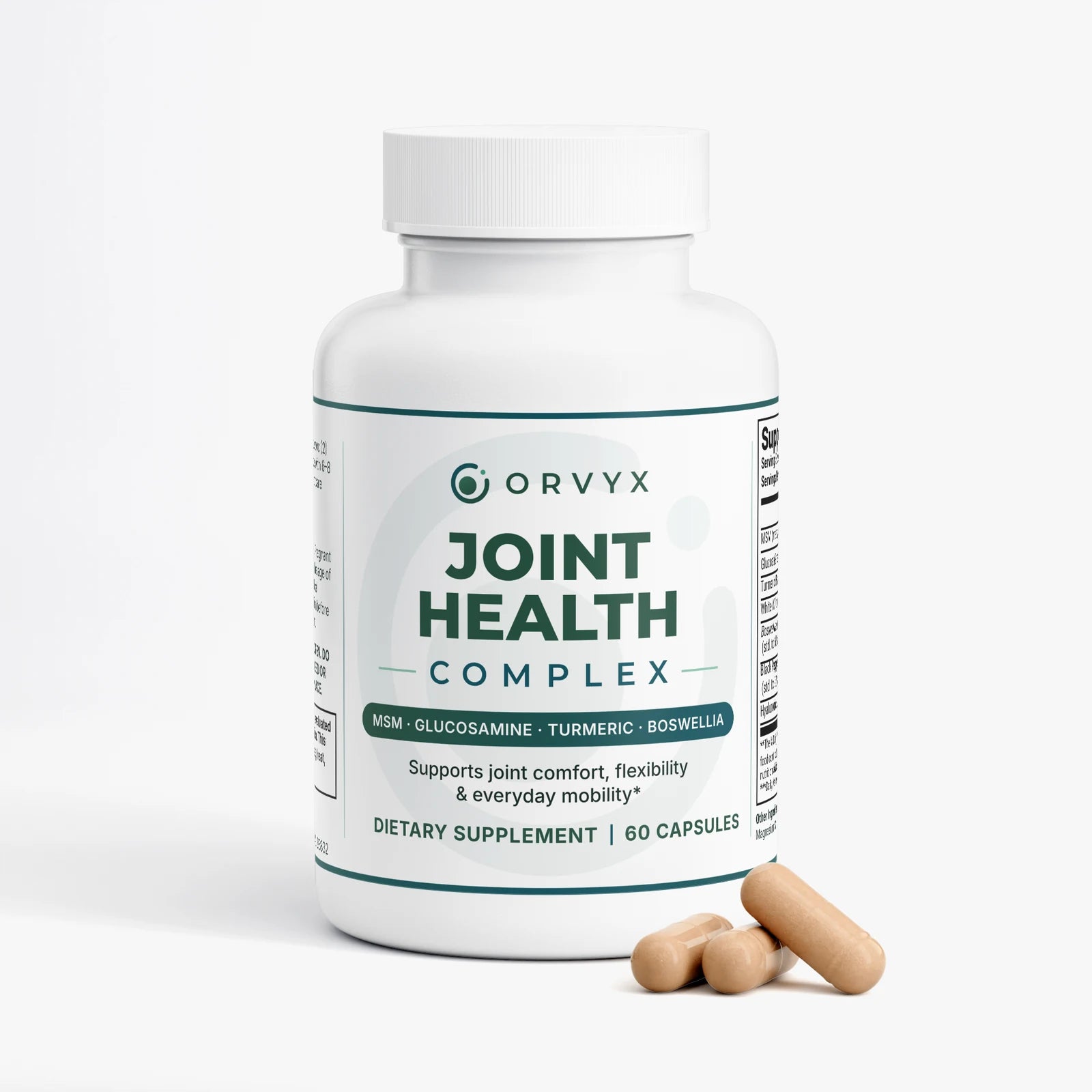 ORVYX Joint Health Complex bottle with capsules